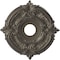 Ekena Millwork Attica PVC Medallion (Canopies up to 5 5/8"), 16"OD x 3 1/2"ID x 1"P, Metallic Weathered Steel CMP16ATDST - alternate 1